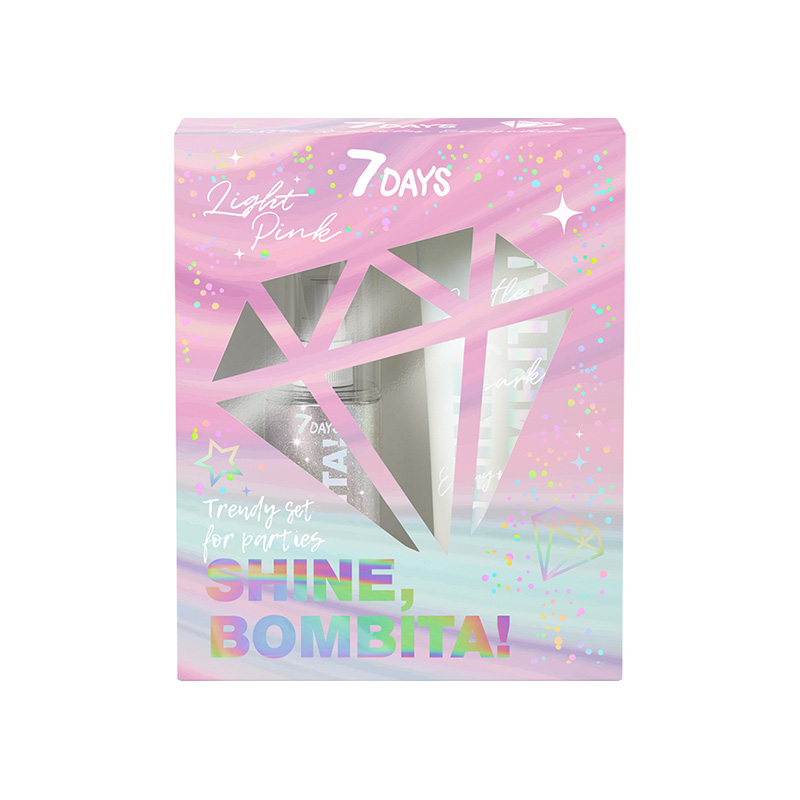 20210113170323 7 days shine bombita light pink shimmering body milk 03 holographic 150ml body shimmering mist 04 light pink 135ml