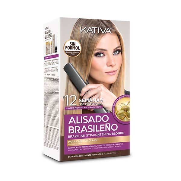 kativa alisado brasileno straitening blonde kit