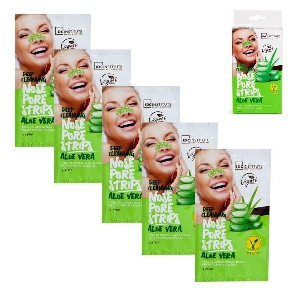 IDC Vegan Nose Strips Aloe Vera Ταινίες Καθαρισμού Μύτης 5 pcs x 2.5gr 2