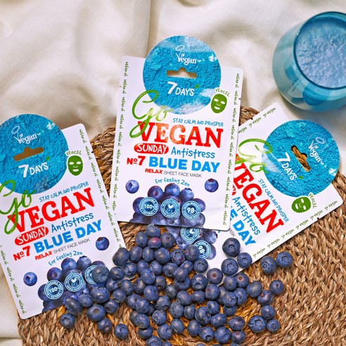 7days govegan sheet mask blue day 25g 2