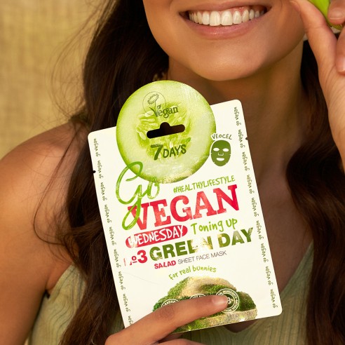 7days govegan sheet mask green day 25g 1