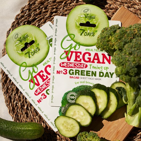 7days govegan sheet mask green day 25g 2