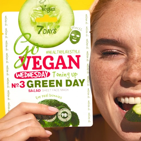 7days govegan sheet mask green day 25g 3