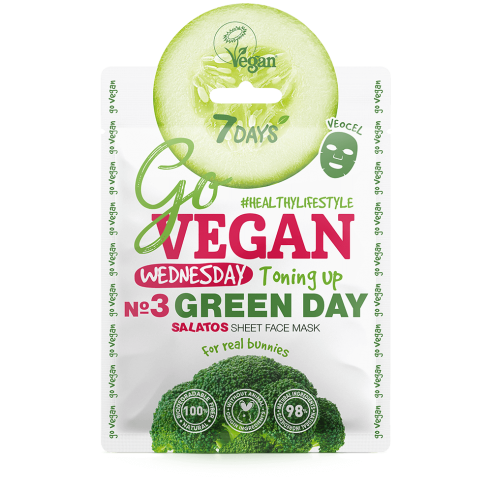 7days govegan sheet mask green day 25g 5