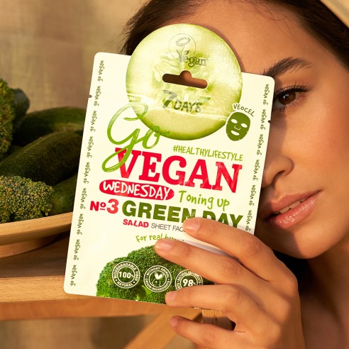 7days govegan sheet mask green day 25g