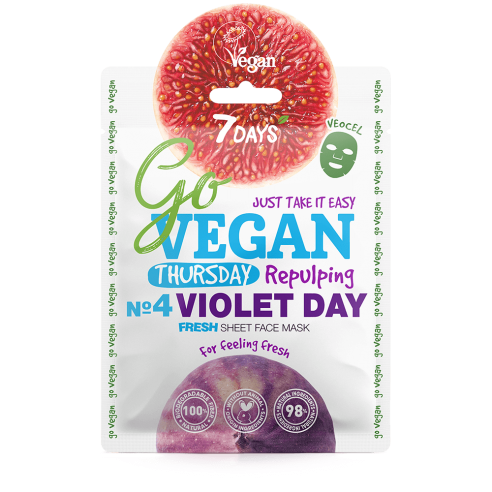 7days govegan sheet mask violet day 25g