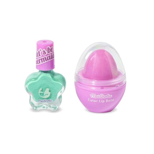 Martinelia Lets Be Mermaids Beauty Kit Βερνίκι Νυχιών Γαλάζιο 4ml Color Lip Balm 6g 1