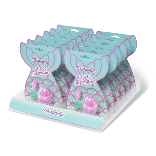 Martinelia Lets Be Mermaids Beauty Kit Βερνίκι Νυχιών Γαλάζιο 4ml Color Lip Balm 6g 2