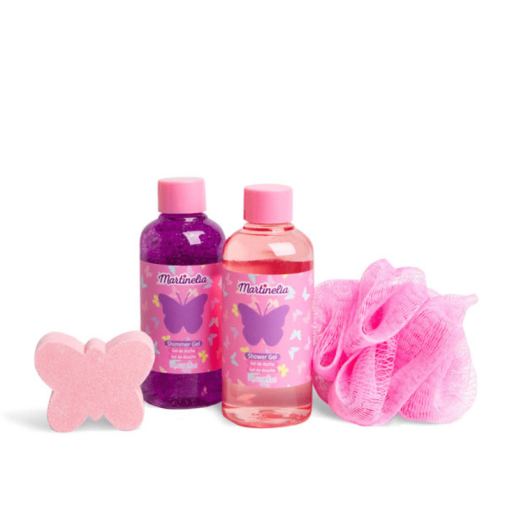 Martinelia Shimmer Wings Παιδικό Σετ Shower Gel 100ml Shimmer Gel 100ml Bath Fizzer 30gr Puff 1