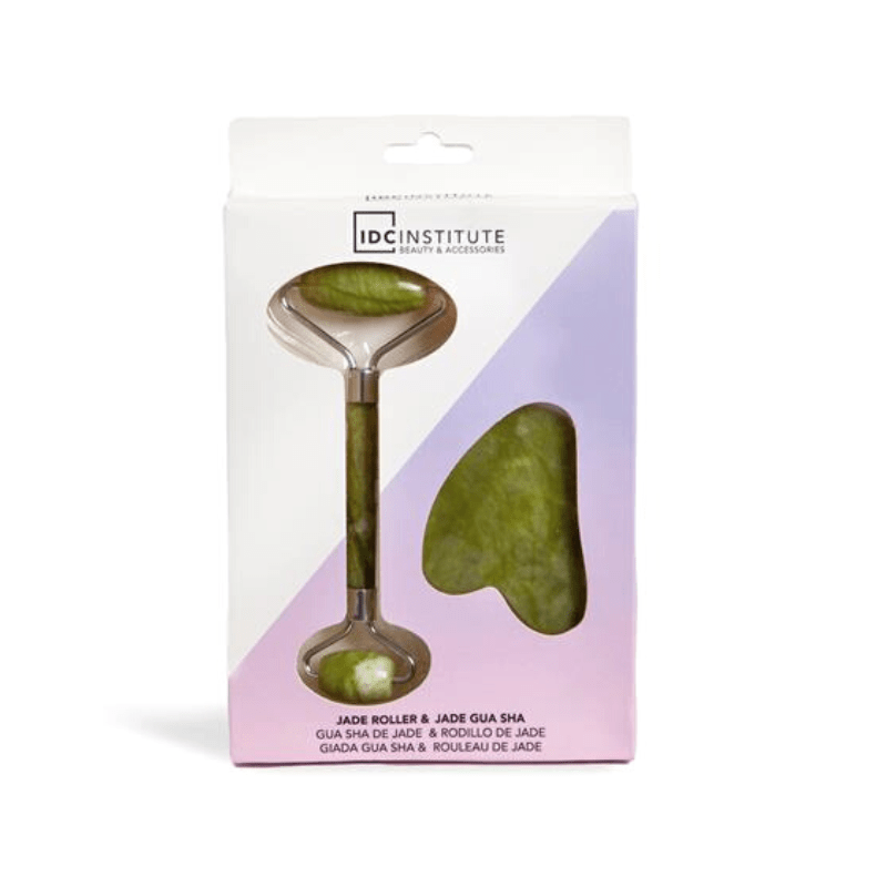 IDC Institute Jade Facial Set Roller Stone Περιποίησης Προσώπου Green