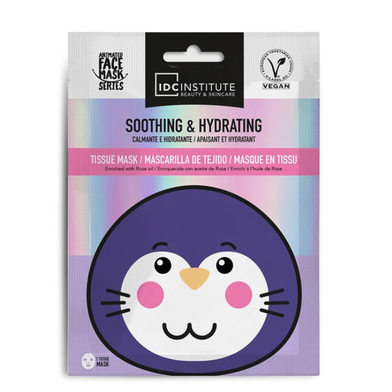 IDC Institute Vegan Cute Animals Animated Mask Μάσκα Προσώπου Mole Εκτύπωση σε Πανί Soothing Hydrating Καταπραϋντική Ενυδατική Δράση 25gr