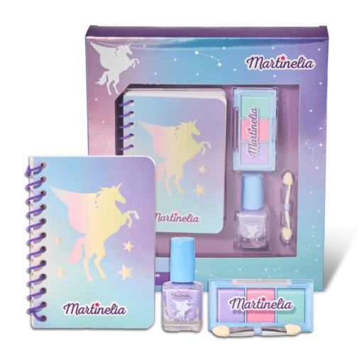 Martinelia Galaxy Dreams Beauty Set Notebook Σετ για Κορίτσια με Βερνίκι Νυχιών 1 x 4ml Σκιές Ματιών Με Πινέλο Σημειοματάριο