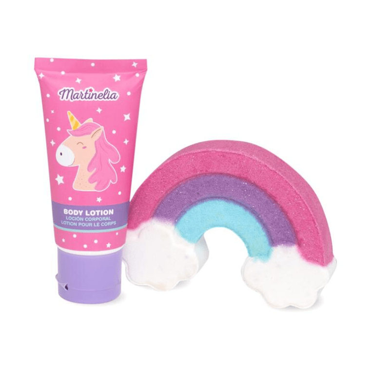 Martinelia Little Unicorn Bath Beauty Gift Set Παιδικό Σετ Body Lotion 60ml Bath Fizzers 150g 1