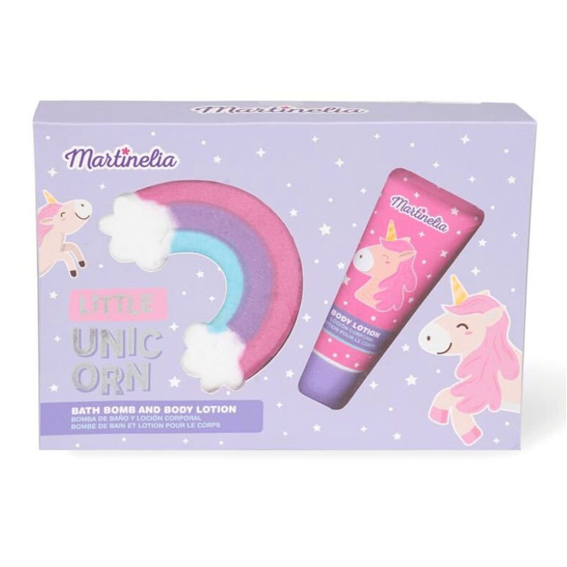 Martinelia Little Unicorn Bath Beauty Gift Set Παιδικό Σετ Body Lotion 60ml Bath Fizzers 150g