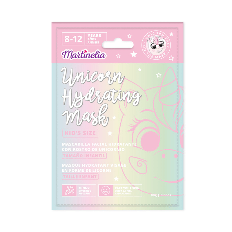 Martinelia Unicorn Face Hydrating Mask 25gr Παιδική Μασκά Ομορφίας Πανί Με Σχέδιο Ηλικίες 8 με 12