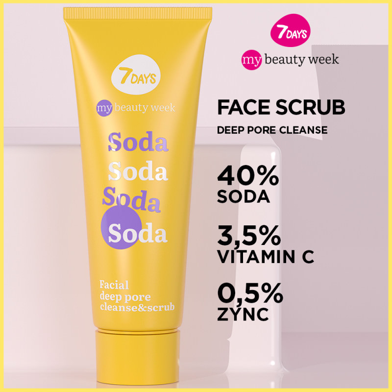 7days mb soda facial deep pore cleanse scrub