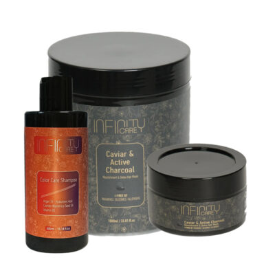 Bundle Qure Infinity Care Botox Hair Mask 1000ml +  Qure Infinity Care Botox Hair Mask 250ml +  Qure Infinity Care Color Care Shampoo 300ml