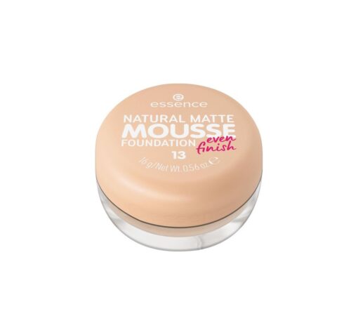 essence natural matte mousse foundation 13 nude 16g