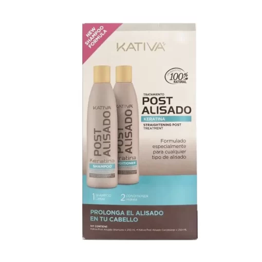 Kativa Straightening Post Treatment Kit Σετ Συντήρησης της Θεραπείας Alisado Brasileno Shampoo 250ml Conditioner 250ml 4.png