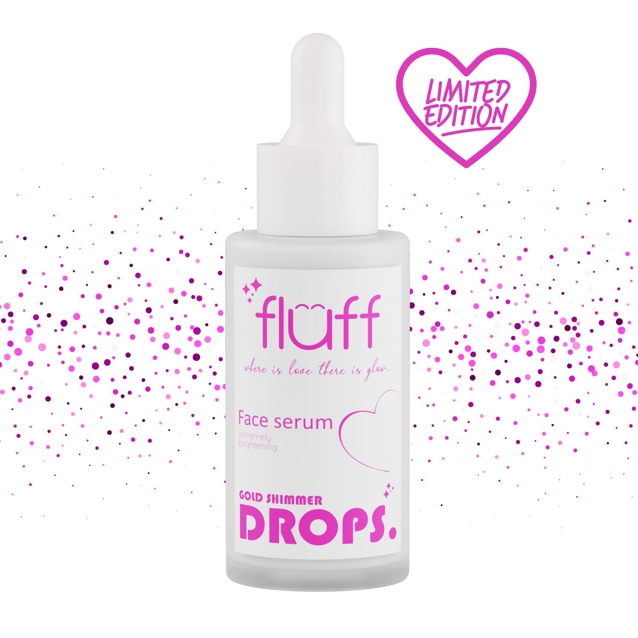 Fluff Beauty Pin Gold Shimmer Drops Face Serum 40ml
