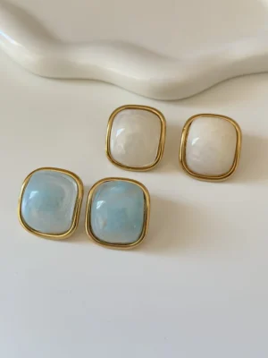 Maria Galanou Earrings Baby Blue