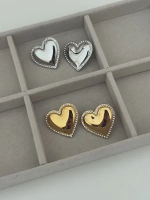 Maria Galanou Earrings Heart Of The Sun Gold
