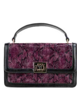 Nobo Μαύρο/Μοβ Croco Τσάντα Χειρός 5890-KM20