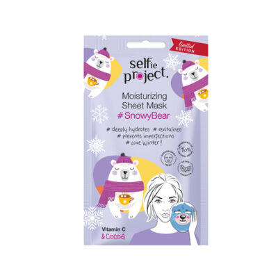Selfie Project Μάσκα Προσώπου Moisturizing Υφασμάτινη #SnowyBear SP