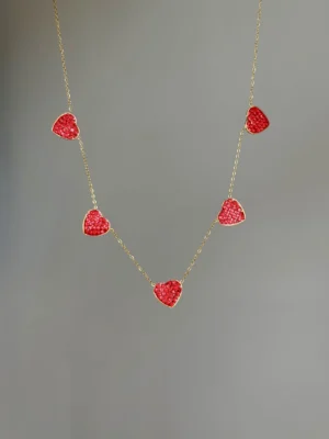 Maria Galanou Necklace "VALENTINE'S HEARTS"