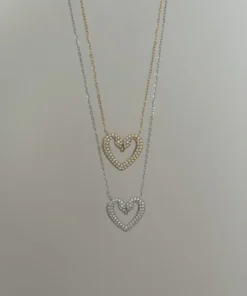 Maria Galanou Necklace Silver "HEART OF SWAN"