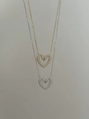 Maria Galanou Necklace Silver "HEART OF SWAN"