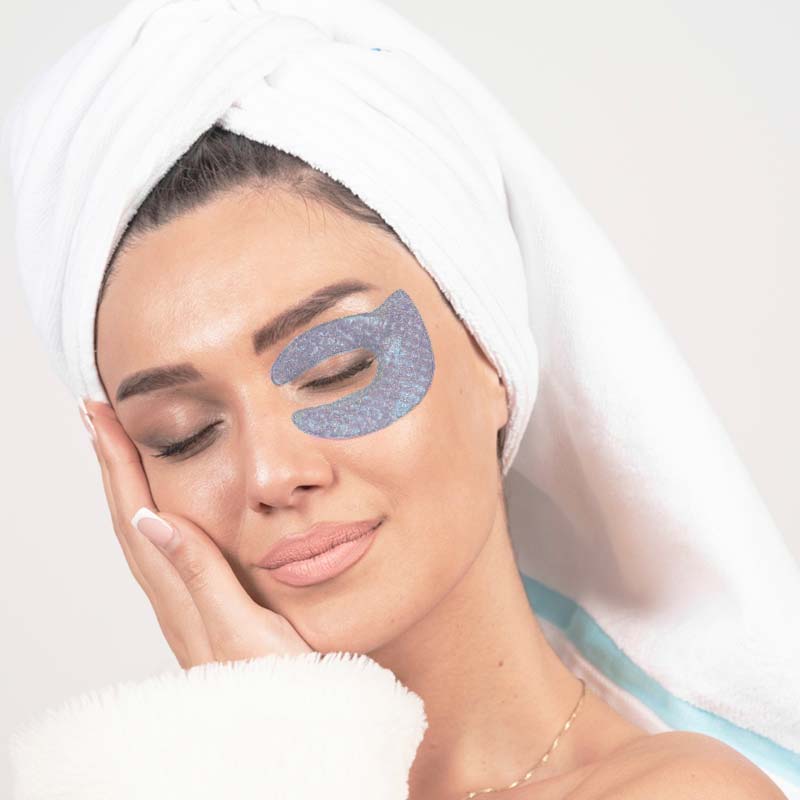 IDC Institute Glitter Hydrogel Eye Patches C Shape 1Pair 6gr